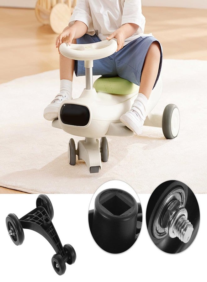 ياردوي عجلات بديلة لسيارة ياردوي للأطفال الصغار مع قاعدة ثلاثية الأرجل - ملحق لسيارة الأطفال المتأرجحة لتوجيه سلس وثبات، 9.44 × 6.1 × 2.55 بوصة - Image 2